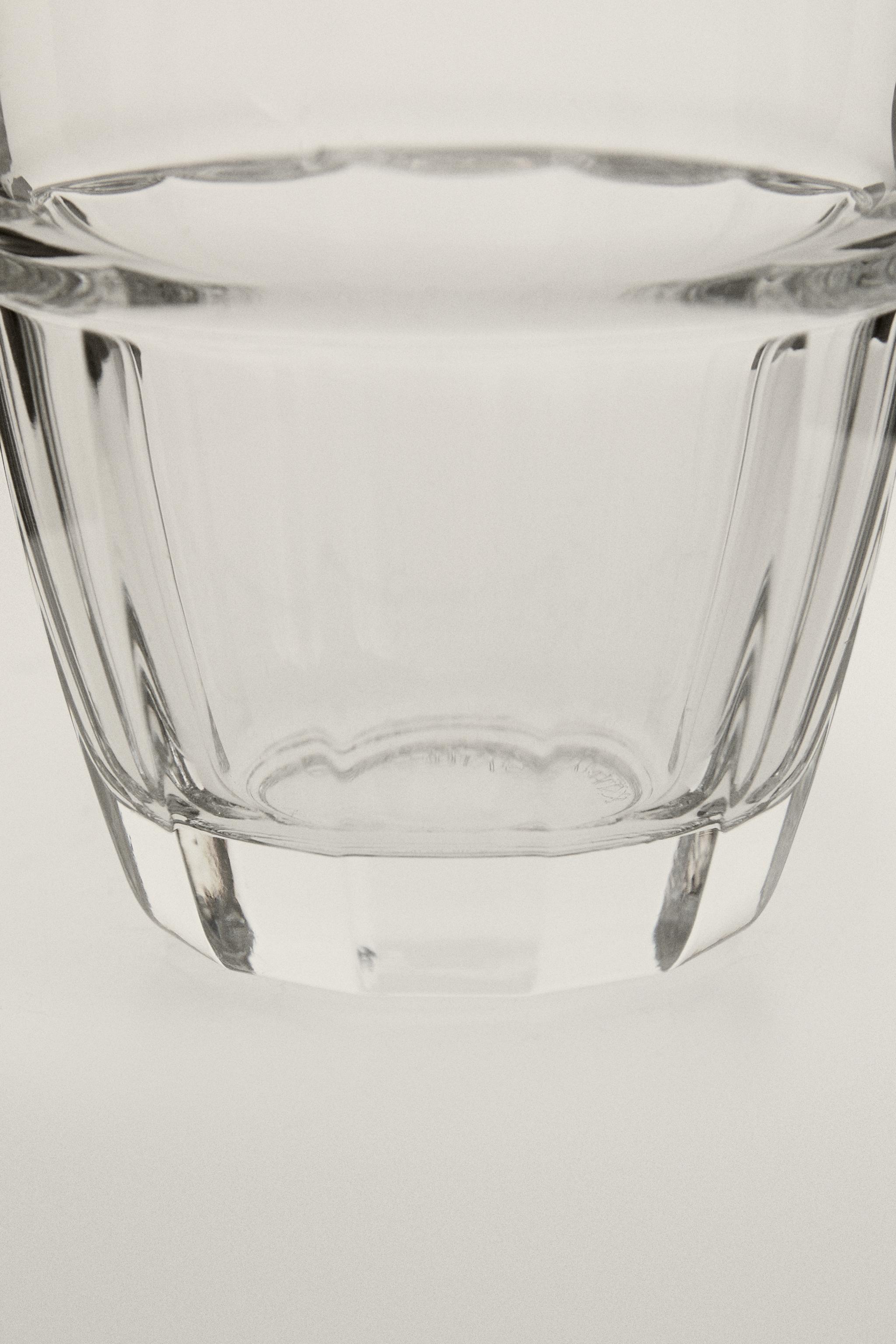 FACETED GLASS COFFEE CUP